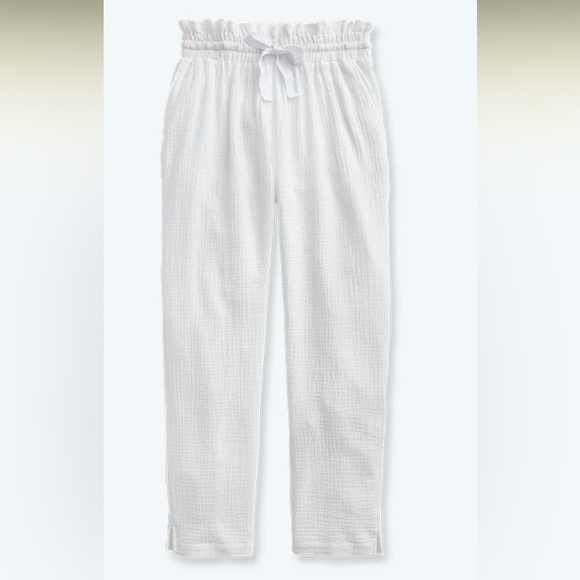 The Going Places Gauze Drawstring Pant - White Sand - Picture 3 of 4